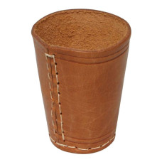 Dice cup of genuine leather