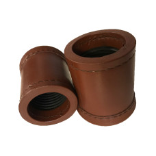 Backgammon Official Round Dice cups Crisloid in Brown