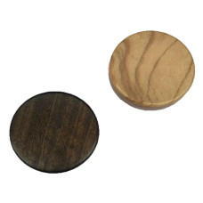 Backgammon pieces made of Olive-wood Diam 37 mm