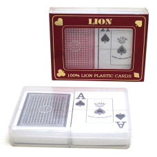 Playing Cards Double-set LION plastic 100%