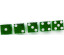 Casino Precision Dice Serial Numbered Set of 5 in Green