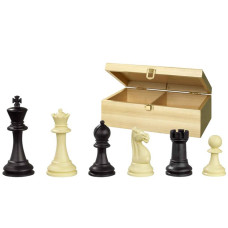 Chessmen plastic Nerva Box in Black and Ivory KH 95 mm