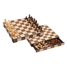 Chess box with pull-out drawer Medium+